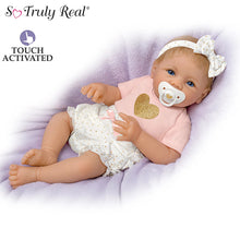 Load image into Gallery viewer, The Ashton - Drake Galleries Heart of Gold So Truly Real® Interactive Cooing Baby Girl With Heartbeat Lifelike Realistic Weighted Fully Poseable RealTouch® Vinyl Skin Doll By Linda Murray 16"-Inches - RCE Global Solutions