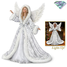 Load image into Gallery viewer, The Ashton - Drake Galleries Illuminated Silent Night Angel Poseable Musical Porcelain Doll with Faux Fur Coat Lined with More Than 40 LED Lights Plays the Silent Night Melody 24"-inches - RCE Global Solutions