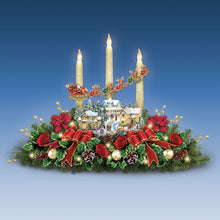 Load image into Gallery viewer, The Bradford Exchange The Lights of Christmas Always In Bloom Illuminated Table Centerpiece by Thomas Kinkade 11.73-inches - RCE Global Solutions