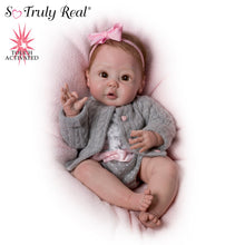 Load image into Gallery viewer, The Ashton - Drake Galleries Cuddly Coo Lifelike So Truly Real® Interactive Baby Girl Doll Coos When Cuddled Realistic Weighted Fully Poseable with Soft RealTouch® Vinyl Skin by Master Doll Artist Sherry Miller 18"-inches - RCE Global Solutions