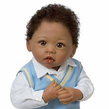 Load image into Gallery viewer, The Ashton - Drake Galleries Michael I Love You To The Moon And Back So Truly Real® African American Black Baby Boy Doll Weighted Poseable with Soft RealTouch® Vinyl Skin by Linda Murray 22"-inches - RCE Global Solutions
