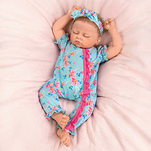 Load image into Gallery viewer, The Ashton - Drake Galleries Bella Interactive Lifelike TrueTouch® Authentic Silicone Baby Girl Doll Breathes and Coos Weighted Fully Poseable with Custom Floral Sleeper & Headband by Artist Linda Murray 19"-inches - RCE Global Solutions