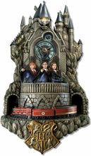 Load image into Gallery viewer, The Bradford Exchange Harry Potter Fully Sculpted Wall Clock With Harry Ron and Hermione Lights Music Motion Featuring Moving Hogwarts Express Train 13.5"-Inches - RCE Global Solutions