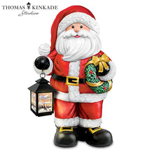 Load image into Gallery viewer, The Bradford Exchange Thomas Kinkade Solar-Powered Santa Claus Merry Christmas Sculpture Lights Up 21 Inches - RCE Global Solutions