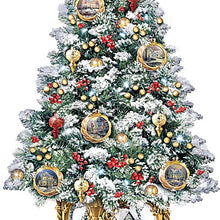 Load image into Gallery viewer, The Bradford Exchange Thomas Kinkade Snow Kissed Holiday Memories Snow Globe Tabletop Christmas Tree With LED Lights Holiday Art Ornaments Snow Tipped Branches and Plays 8 Christmas Carols 21.5-Inches - RCE Global Solutions