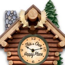 Load image into Gallery viewer, Log Cabin Illuminated Wall Clock With Wilderness Sounds by The Bradford Exchange - RCE Global Solutions