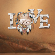 Load image into Gallery viewer, The Bradford Exchange Carol Cavalaris Strength of Heart Sculpted Love Wolf Art Dreamcatcher Wall Decor - RCE Global Solutions