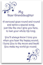 Load image into Gallery viewer, The Bradford Exchange Carousel Music Box with Sentiment for Granddaughter Lights Up - RCE Global Solutions