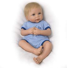 Load image into Gallery viewer, The Ashton - Drake Galleries I'm A Catch Reborn Baby So Truly Real® Lifelike with RealTouch® Vinyl Skin & Hand-rooted Hair Realistic Weighted Doll by Linda Murray 17-inches - RCE Global Solutions