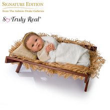 Load image into Gallery viewer, The Ashton - Drake Galleries Jesus Our Savior With Realistic Manger And Natural Fabrics So Truly Real® Lifelike & RealTouch® Vinyl Skin Hand-Rooted Hair Weighted Doll by Linda Murray 17-inches - RCE Global Solutions