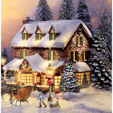 Load image into Gallery viewer, Thomas Kinkade "Painter of Light" Hawthorne Lighted Village "From the Heart Gifts" Sculpture Christmas Decoration 6-Inches - RCE Global Solutions
