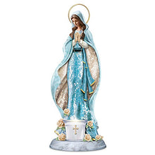 Load image into Gallery viewer, The Bradford Exchange Blessed Virgin Mary Religious Mosaic Sculpture with Glass Votive and LED Candle - RCE Global Solutions