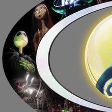 Load image into Gallery viewer, The Bradford Exchange Disney Tim Burton's The Nightmare Before Christmas Illuminated Levitating Moon with Custom Base and Iconic Movie Characters - RCE Global Solutions