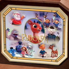 Load image into Gallery viewer, The Bradford Exchange Rudolph The Red-Nosed Reindeer Music Box with Art and 3D North Pole Scene Inside - RCE Global Solutions