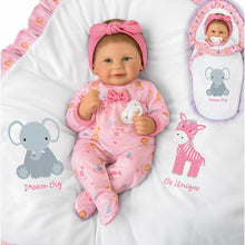 Load image into Gallery viewer, The Ashton - Drake Galleries My Wishes for You Little One Baby Girl Doll So Truly Real® Weighted Lifelike with Sleeper and Blanket and RealTouch® Vinyl Skin by Acclaimed Artist Violet Parker 16-inches - RCE Global Solutions