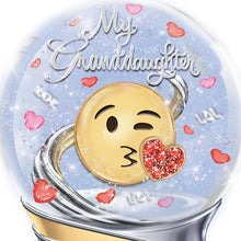 Load image into Gallery viewer, The Bradford Exchange Musical Glitter Globe for Granddaughter with Sculpted Emoji and Loving Sentiment - RCE Global Solutions
