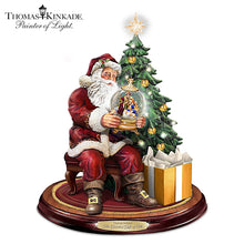 Load image into Gallery viewer, The Bradford Exchange The Greatest Gift Of All Santa Sculpture with Lights and Narration by Thomas Kinkade 8.75-inches - RCE Global Solutions