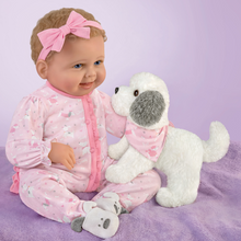 Load image into Gallery viewer, The Ashton - Drake Galleries Interactive Layla Coo's and Giggles with Plush Puppy that Happy Barks Back So Truly Real® Girl Doll with RealTouch® Vinyl Skin by Master Doll Artist Bonnie Chyle 18"-inches - RCE Global Solutions