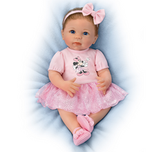 Load image into Gallery viewer, The Ashton - Drake Galleries Sparkle, Shimmer, And Shine! Baby Girl Doll Poseable Weighted Cloth Body and Hand Rooted Hair RealTouch® Vinyl Skin by Master Doll Artist, Linda Murray 18-inches - RCE Global Solutions