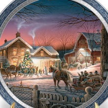 Load image into Gallery viewer, The Bradford Exchange Terry Redlin 120th Anniversary Christmas Decoration Collector Plate: Trimming The Tree 12"-Inches - RCE Global Solutions