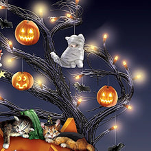 Load image into Gallery viewer, The Bradford Exchange Purr-fectly Mischievous Halloween Illuminated Tabletop Tree Featuring Hand-Painted Sculpted Cats Each with A Unique Costume - RCE Global Solutions