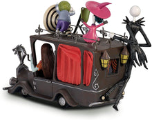 Load image into Gallery viewer, The Bradford Exchange Tim Burton's The Nightmare Before Christmas Illuminated Mayor's Hearse Car Sculpture Featuring Hand Painted Characters Including Jack Skellington Sally Lock Shock Barrel 11-Inches - RCE Global Solutions