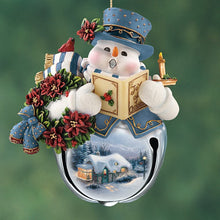 Load image into Gallery viewer, The Bradford Exchange Thomas Kinkade Snow-Bell Holidays Snowman Ornaments: Set of Three - RCE Global Solutions