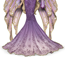 Load image into Gallery viewer, Serenity of The Amethyst Hand-Painted Fairy Figurine Featuring Butterfly-Like Layered Wings with Hand-Applied Glitter Inspired by Artist Sara Biddle - RCE Global Solutions