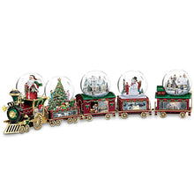 Load image into Gallery viewer, The Bradford Exchange Wonderland Express Miniature Snow Globe Collection: Deck The Halls Christmas Decoration by Thomas Kinkade Issue #2 - RCE Global Solutions