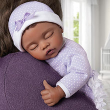 Load image into Gallery viewer, The Ashton - Drake Galleries Amara Lifelike So Truly Real® African American Black Sleeping Baby Girl Doll Weighted Poseable with Soft RealTouch® Vinyl Skin by Master Doll Artist Linda Murray 16"-Inches - RCE Global Solutions