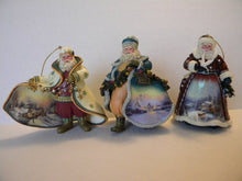 Load image into Gallery viewer, The Ashton-Drake Galleries Old World Victorian Santas Ornament Collection Issue #5 Christmas Decoration Set of 3 by Thomas Kinkade 4-Inches - RCE Global Solutions