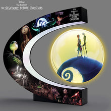 Load image into Gallery viewer, The Bradford Exchange Disney Tim Burton's The Nightmare Before Christmas Illuminated Levitating Moon with Custom Base and Iconic Movie Characters - RCE Global Solutions