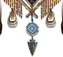 Load image into Gallery viewer, The Bradford Exchange Al Agnew Northern Lights and Wolf Art Glow in The Dark Dreamcatcher with Leather - RCE Global Solutions