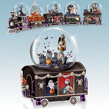 Load image into Gallery viewer, The Bradford Exchange Nightmare Before Christmas Glitter Globe Train Sally Spooky Graveyard Picnic Issue #4 - RCE Global Solutions