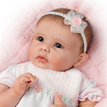 Load image into Gallery viewer, The Ashton - Drake Galleries Olivia's Gentle Touch Lifelike So Truly Real® Interactive Baby Girl Doll Curls Her Hand With Touch Weighted Fully Poseable by Master Doll Artist Linda Murray 22"-Inches - RCE Global Solutions
