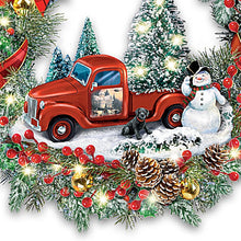 Load image into Gallery viewer, The Bradford Exchange Delivering Christmas Magic Illuminated Wreath Always in Bloom by Thomas Kinkade 14-Inches - RCE Global Solutions