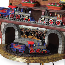 Load image into Gallery viewer, The Bradford Exchange Golden Spike Locomotive Cuckoo Wall Clock With Moving Train and Authentic Railroad Sounds a Tribute to Historic Completion of U.S. Transcontinental Railroad 22"-Inches - RCE Global Solutions