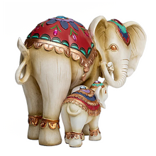 Load image into Gallery viewer, The Hamilton Collection Trunks of Love Mother and Child Elephant Statue Decor Figurine Set with Swarovski Crystals 8.5"-inches - RCE Global Solutions