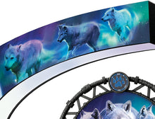Load image into Gallery viewer, The Bradford Exchange Robin Koni Mystic Calling Levitating Dreamcatcher Sculpture with Vivid Wolf Art - RCE Global Solutions