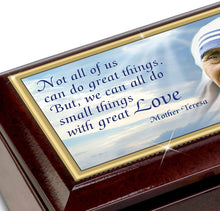 Load image into Gallery viewer, Mother Teresa Music Box with Rosary and Canonization Card by The Bradford Exchange - RCE Global Solutions