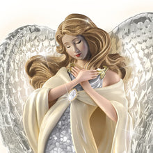 Load image into Gallery viewer, The Bradford Exchange Bereavement Heirloom Porcelain Mosaic Angel Sculpture with 22K Gold Lights Up - RCE Global Solutions