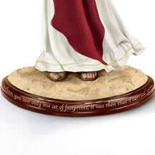 Load image into Gallery viewer, The Ashton-Drake Galleries Jesus Sculpture Inspired by the Footprints in the Sand Poem Meticulously Sculpted & Hand-painted Poseable Figurine 17-inches - RCE Global Solutions