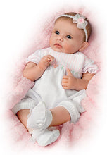 Load image into Gallery viewer, The Ashton - Drake Galleries Olivia's Gentle Touch Lifelike So Truly Real® Interactive Baby Girl Doll Curls Her Hand With Touch Weighted Fully Poseable by Master Doll Artist Linda Murray 22"-Inches - RCE Global Solutions
