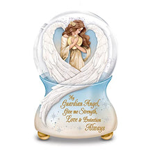 Load image into Gallery viewer, The Bradford Exchange An Angel's Embrace Hand-Painted Illuminated Musical Glitter Globe Featuring Sculptural Wings in Raised-Relief Detail On The Heirloom Porcelain Base - RCE Global Solutions