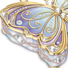 Load image into Gallery viewer, The Bradford Exchange Butterfly Heirloom Porcelain Collectible Music Box with Velvet Lined Storage - RCE Global Solutions