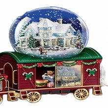 Load image into Gallery viewer, The Bradford Exchange Thomas Kinkade Wonderland Express Mini Snowglobe Train Home for the Holidays - RCE Global Solutions