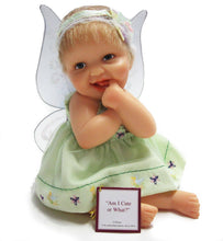 Load image into Gallery viewer, The Ashton - Drake Galleries Am I Cute Or What Realistic Lifelike Artist's Resin Baby Statue In a Tinkerbell Fairy Princess Dress Precious Pixies Collection by Doll Artist Cheryl Hill 5.25"-inches - RCE Global Solutions