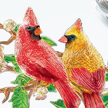 Load image into Gallery viewer, The Bradford Exchange Brilliant Cardinals Cherished Songbird Art Hand-Painted Glass Sculpture 5"W x 6.5"H - RCE Global Solutions