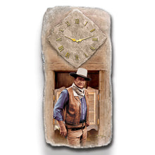Load image into Gallery viewer, The Bradford Exchange John Wayne Limited Edition Tribute Wall Clock with Sculpted Stone Look - RCE Global Solutions