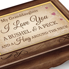 Load image into Gallery viewer, The Bradford Exchange Granddaughter, I Love You A Bushel and A Peck Handcrafted Wooden Music Box - RCE Global Solutions